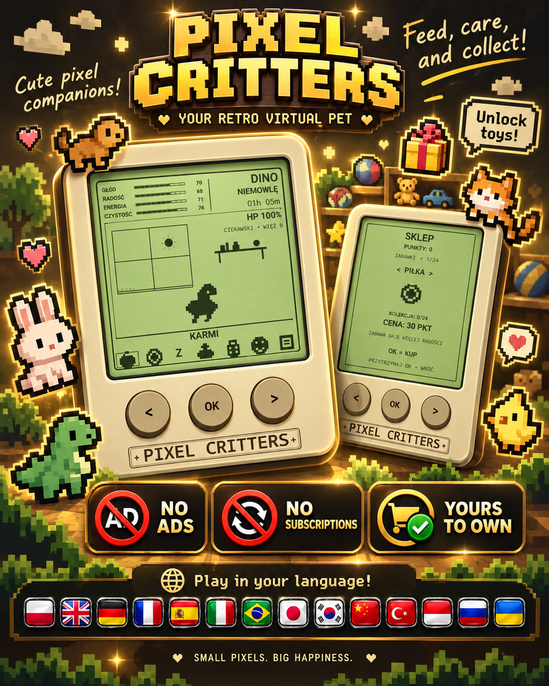 PIXEL CRITTERS virtual pixel pet game for Android – gameplay image 3